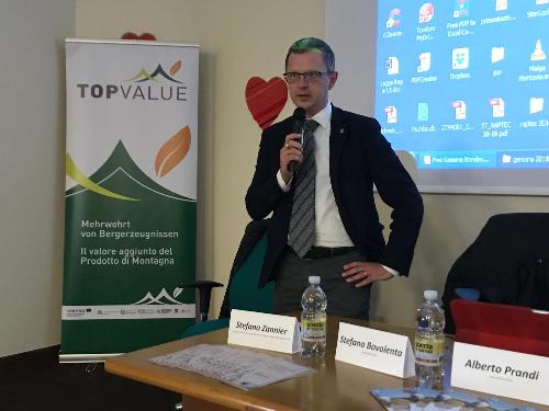 L'intervento dell'assessore regionale alle Risorse agrialimentari Stefano Zannier al convegno organizzato a Gemona dall'Ersa